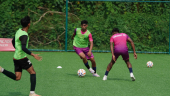 Calicut FC football training in Super League Kerala