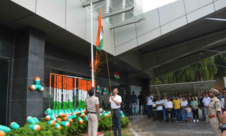 Independence Day was celebrated by hoisting the national flag at Infopark